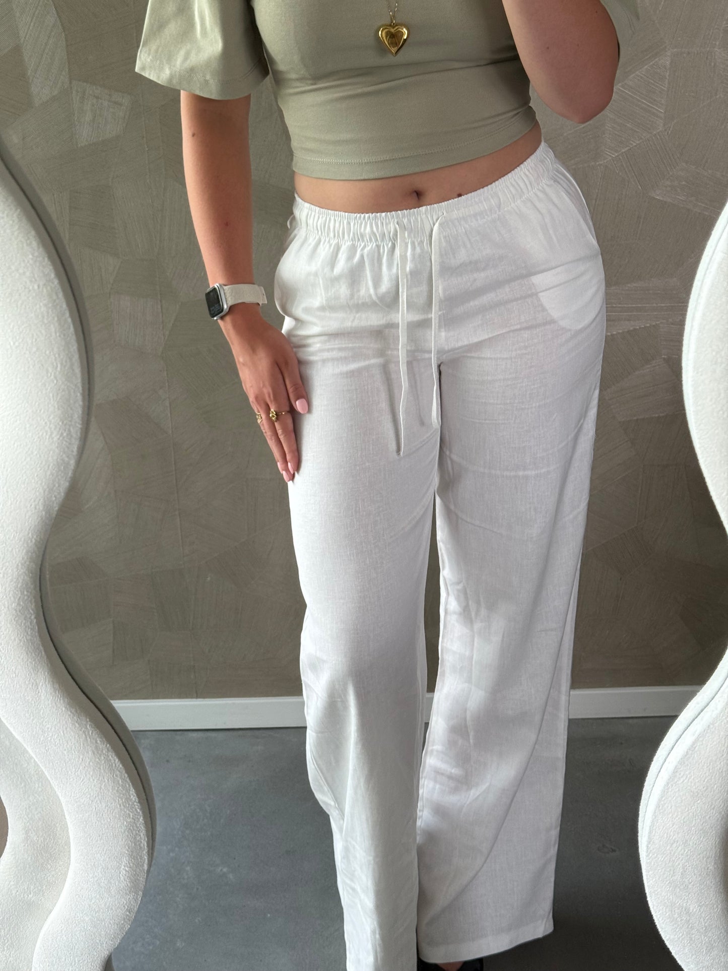 Nova linnen pants White (Tall)