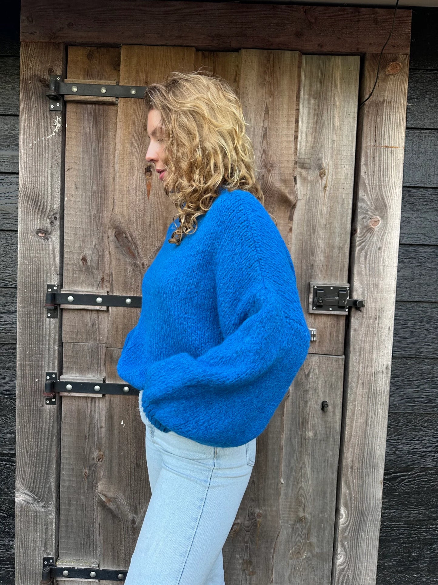 Knits trui Kobalt Blauw