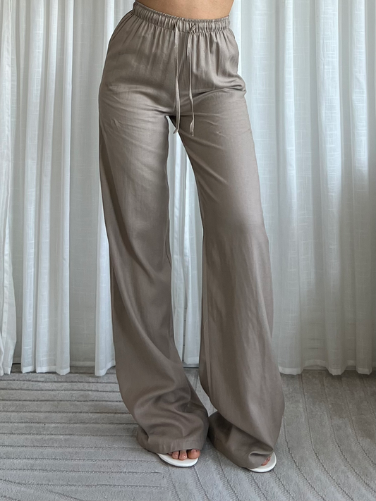 Nova linnen pants Taupe (Tall)