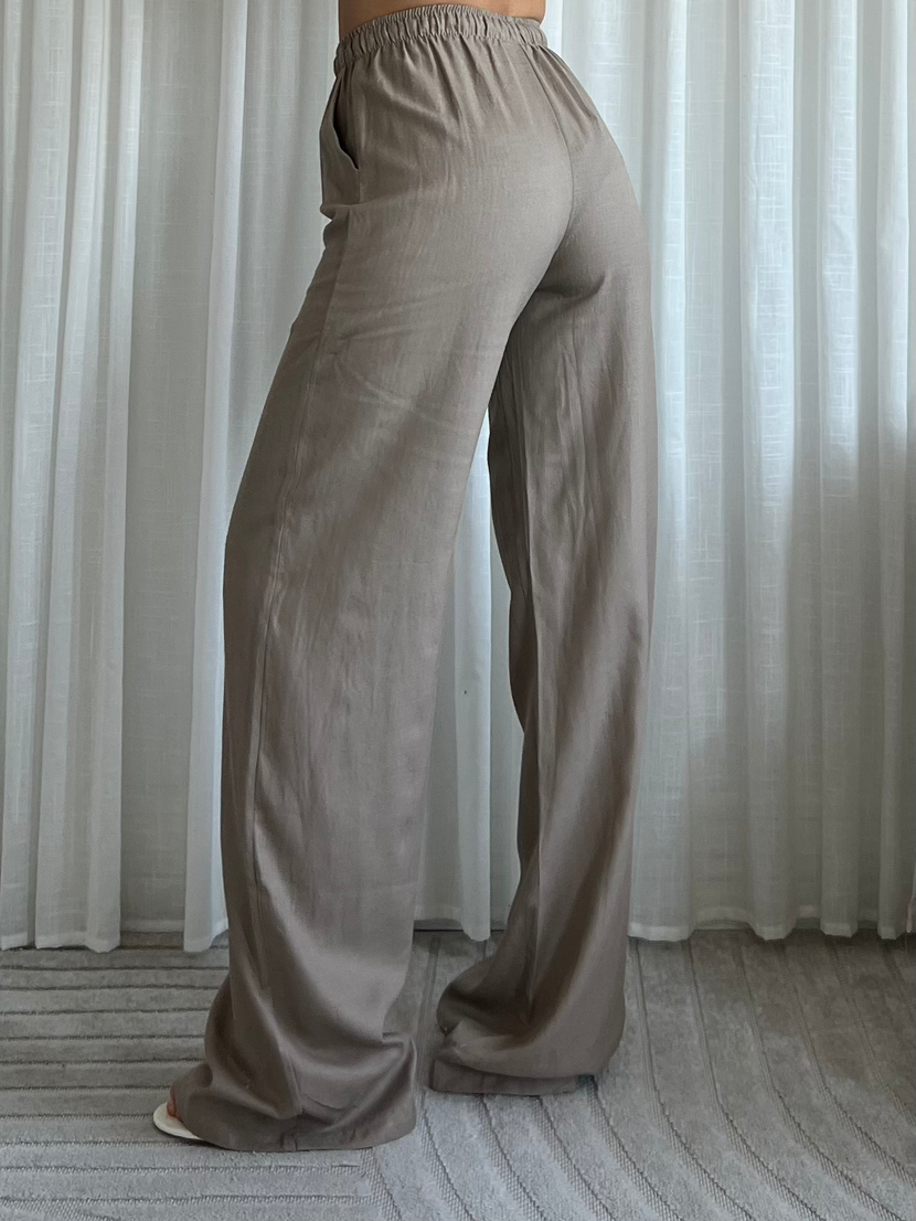 Nova linnen pants Taupe (Tall)