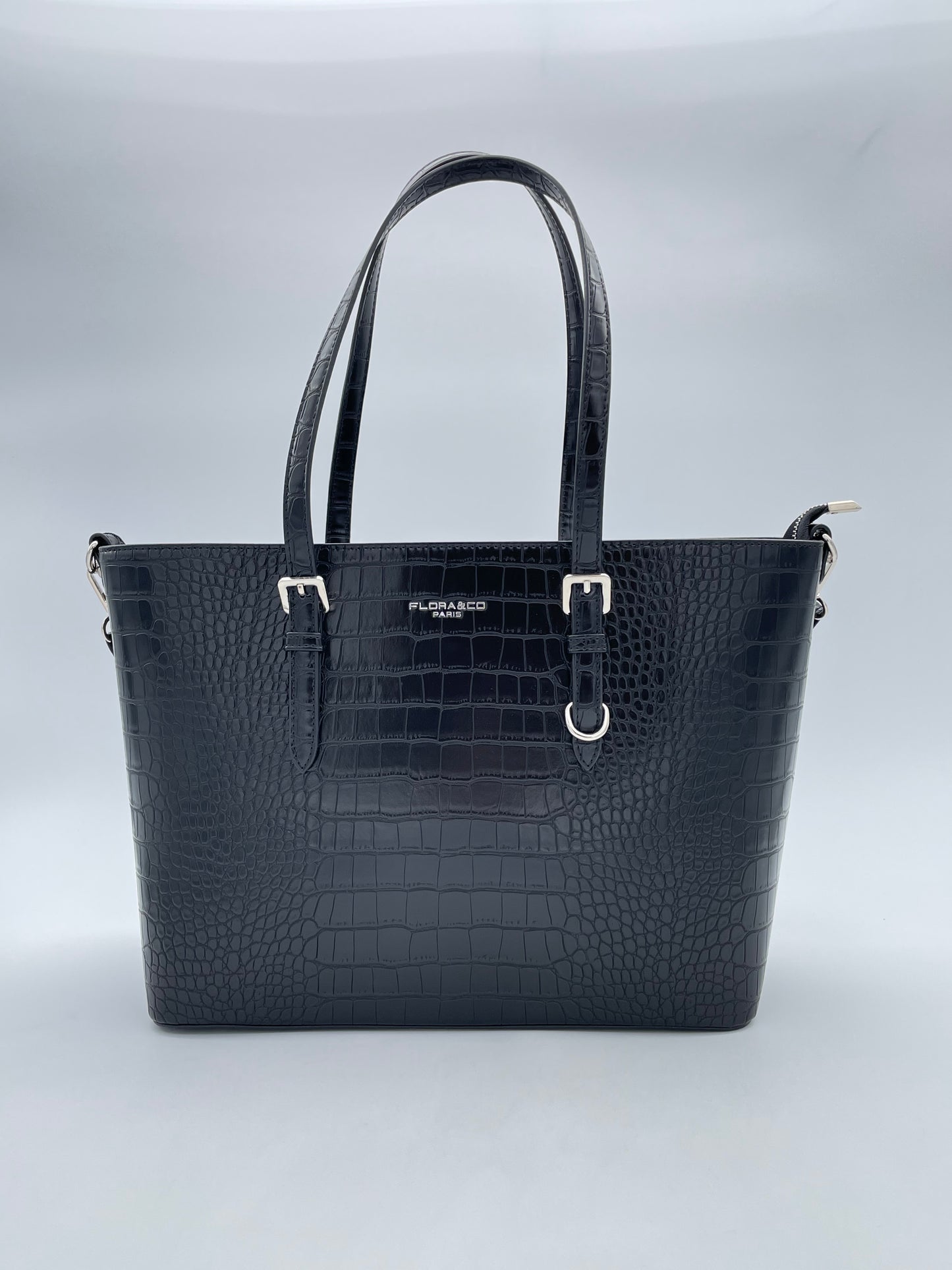 Flora & co tas • Black croco print