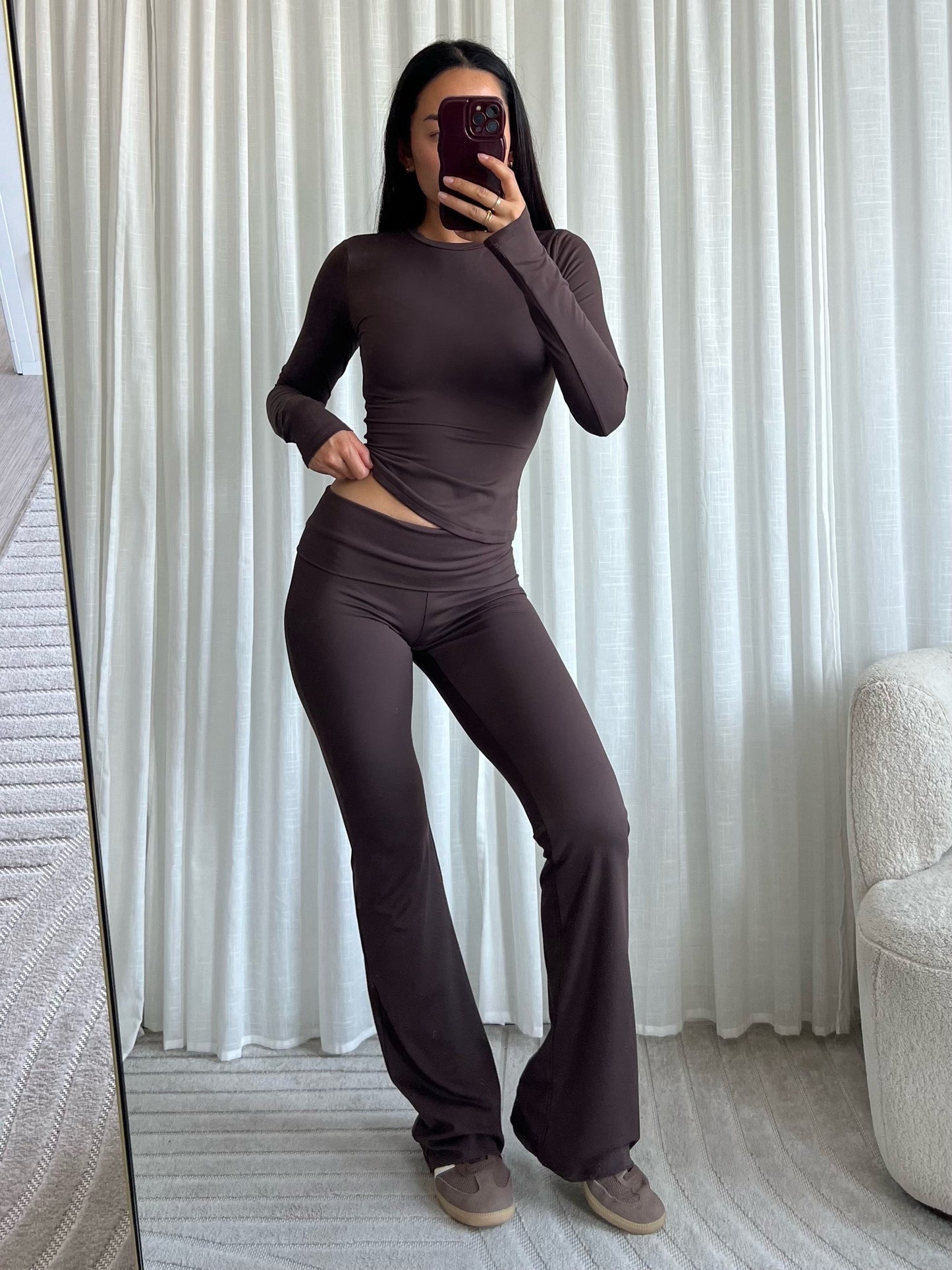 Liv flair pants • Brown