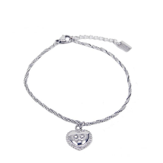 Diamant hart armband