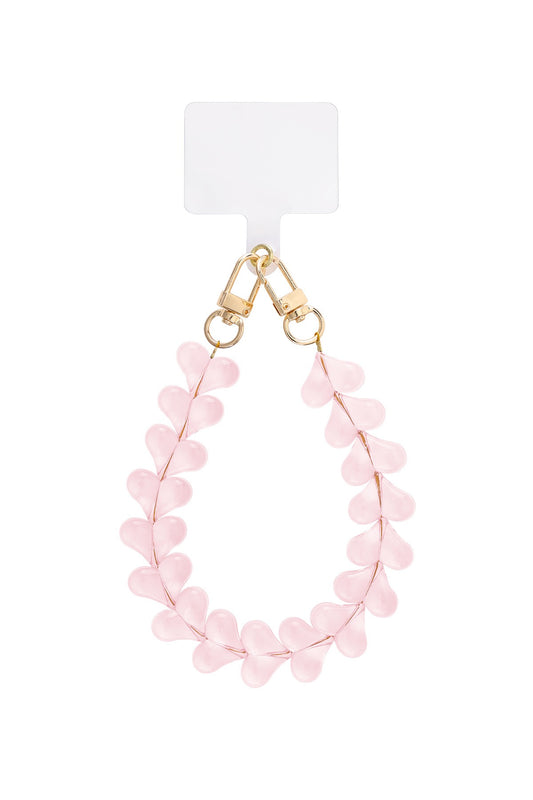Telefoonkoord hart Pink