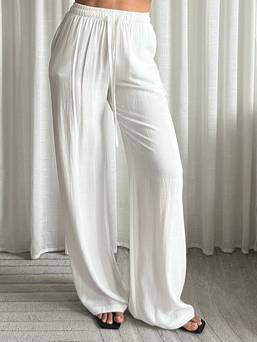 Yuna linnen broek Tall Wit