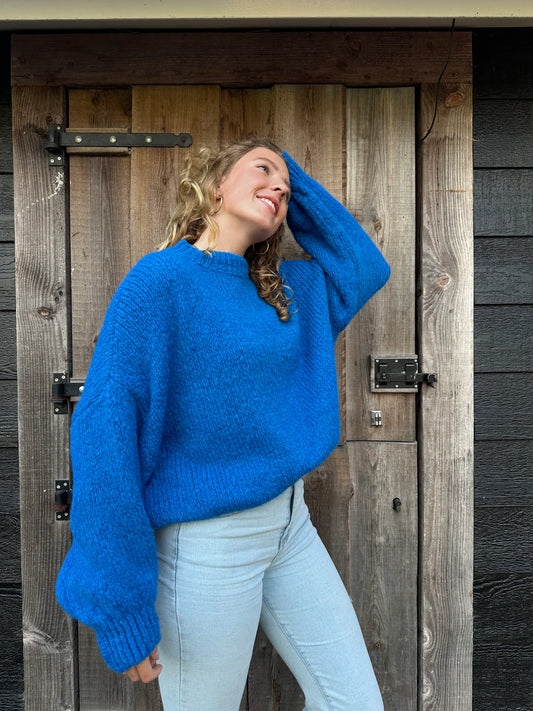 Knits trui Kobalt Blauw