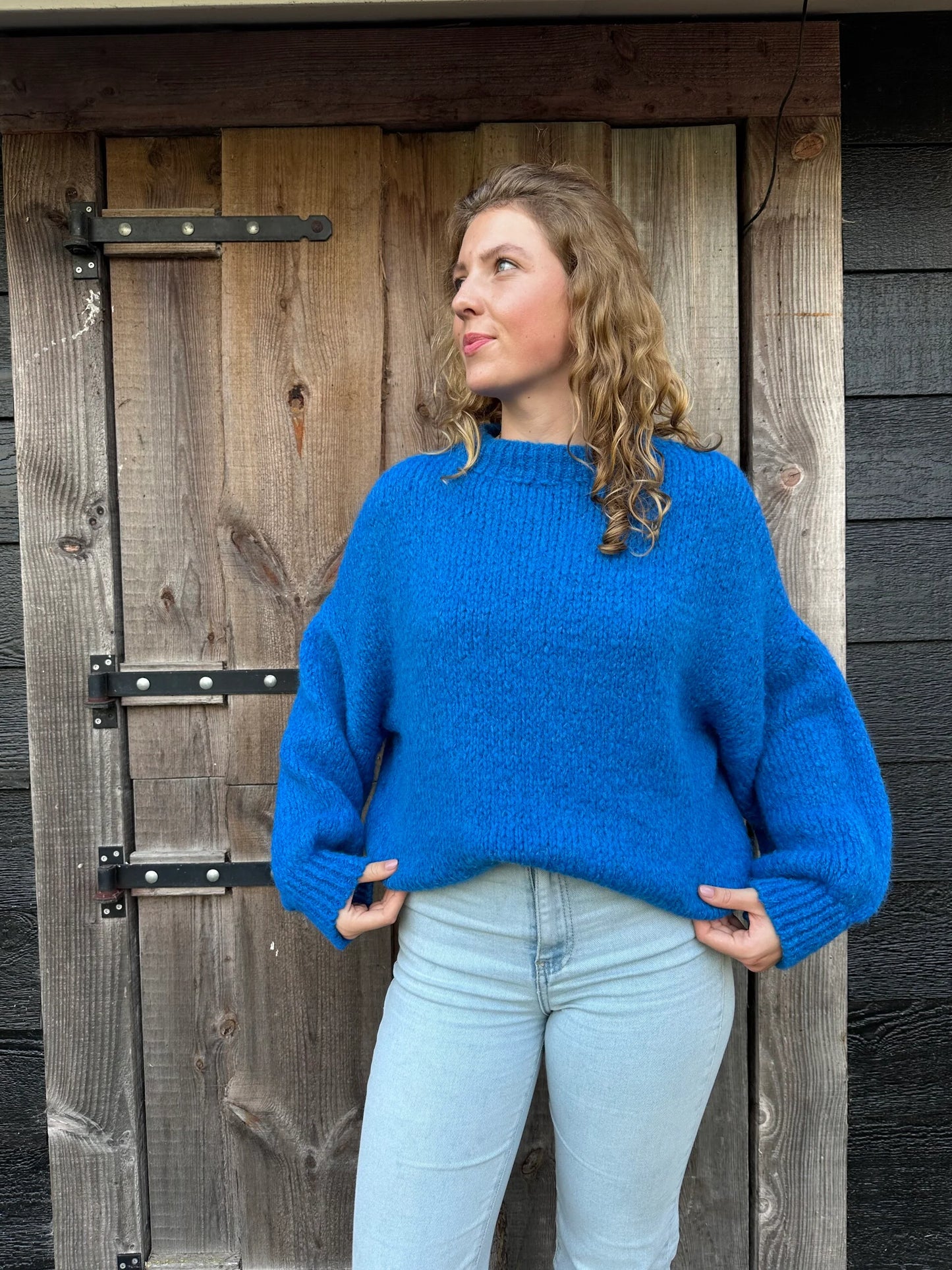 Knits trui Kobalt Blauw